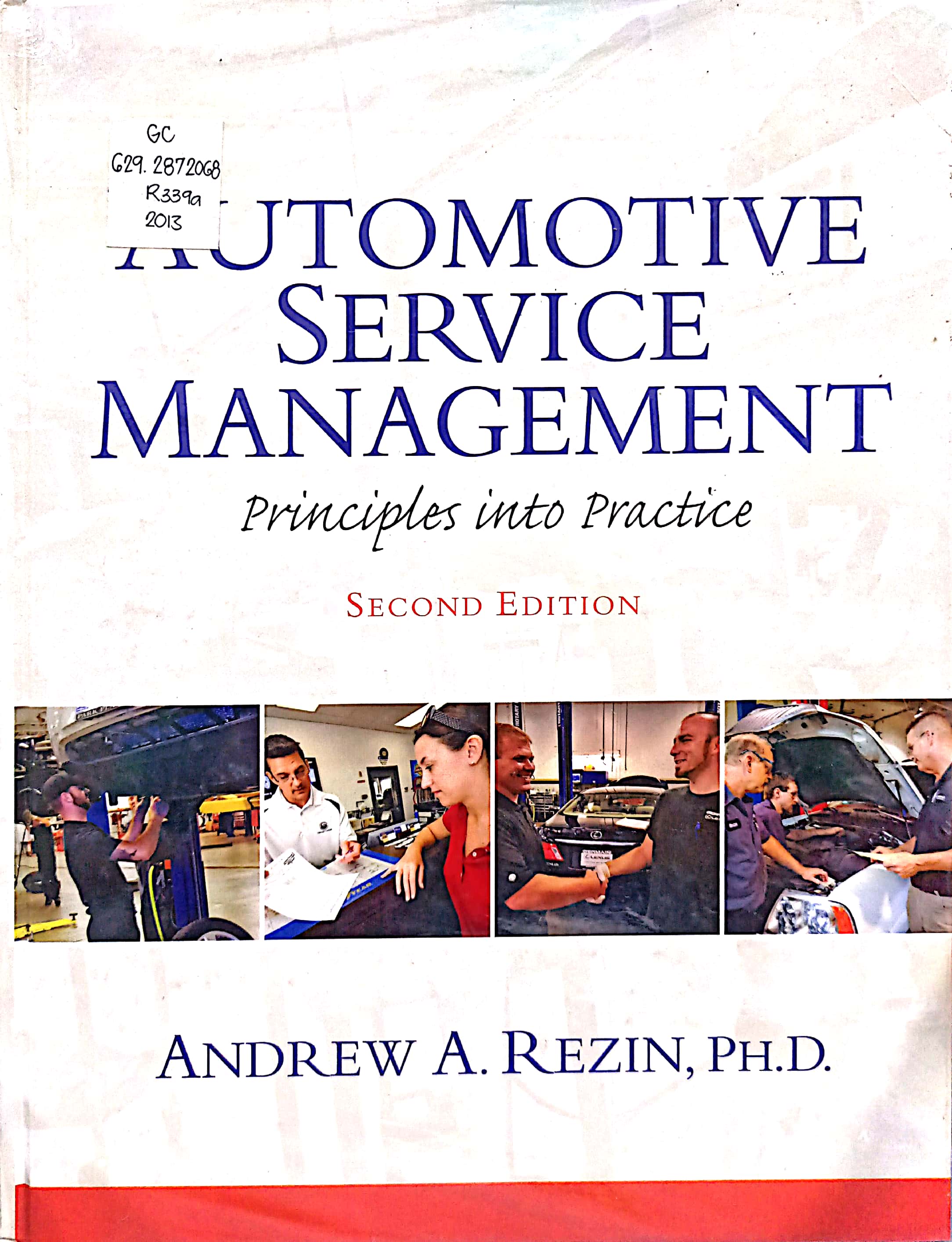 Book cover: Automotive service management