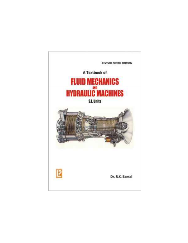 Book cover: A textbook of fluid mechanics and hydraulic machines
