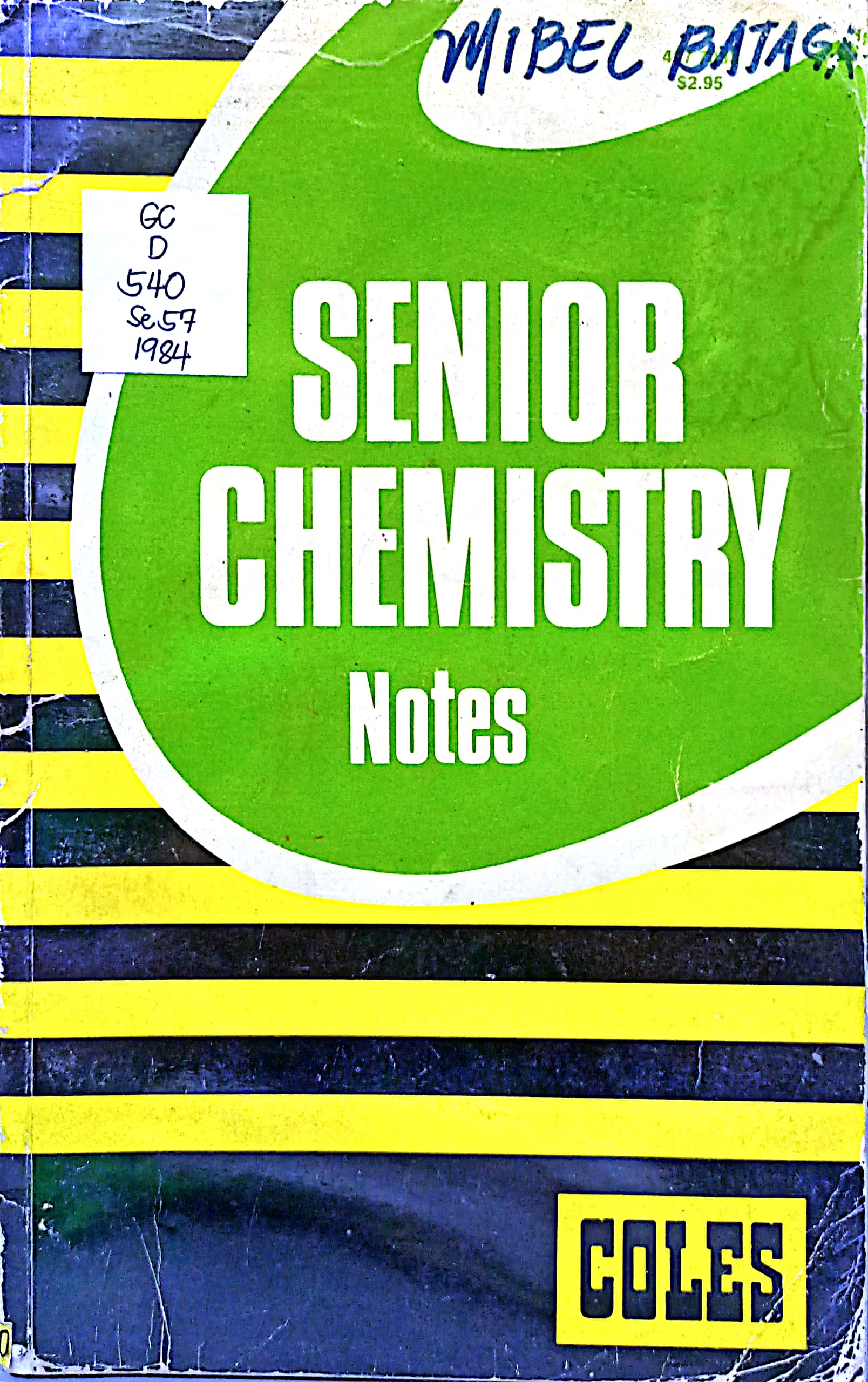 Book cover: Senior chemistry notes