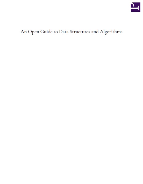 Book cover: An Open guide to data structures and algorithms