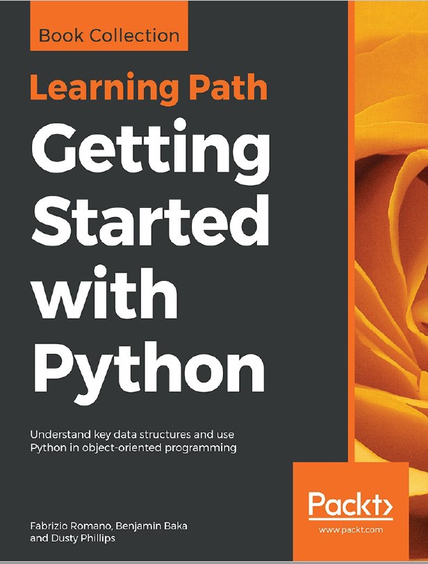 Book cover: Getting started with Python: understand key data structures and use Python in object-oriented programming.