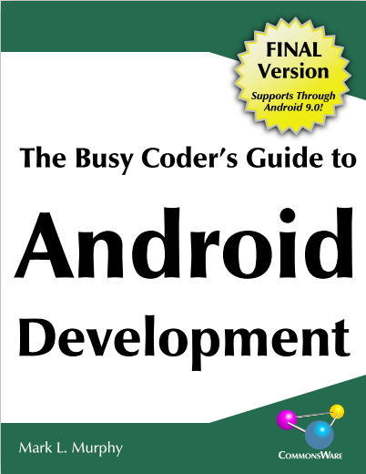 Book cover: The Busy coder's guide to Android development