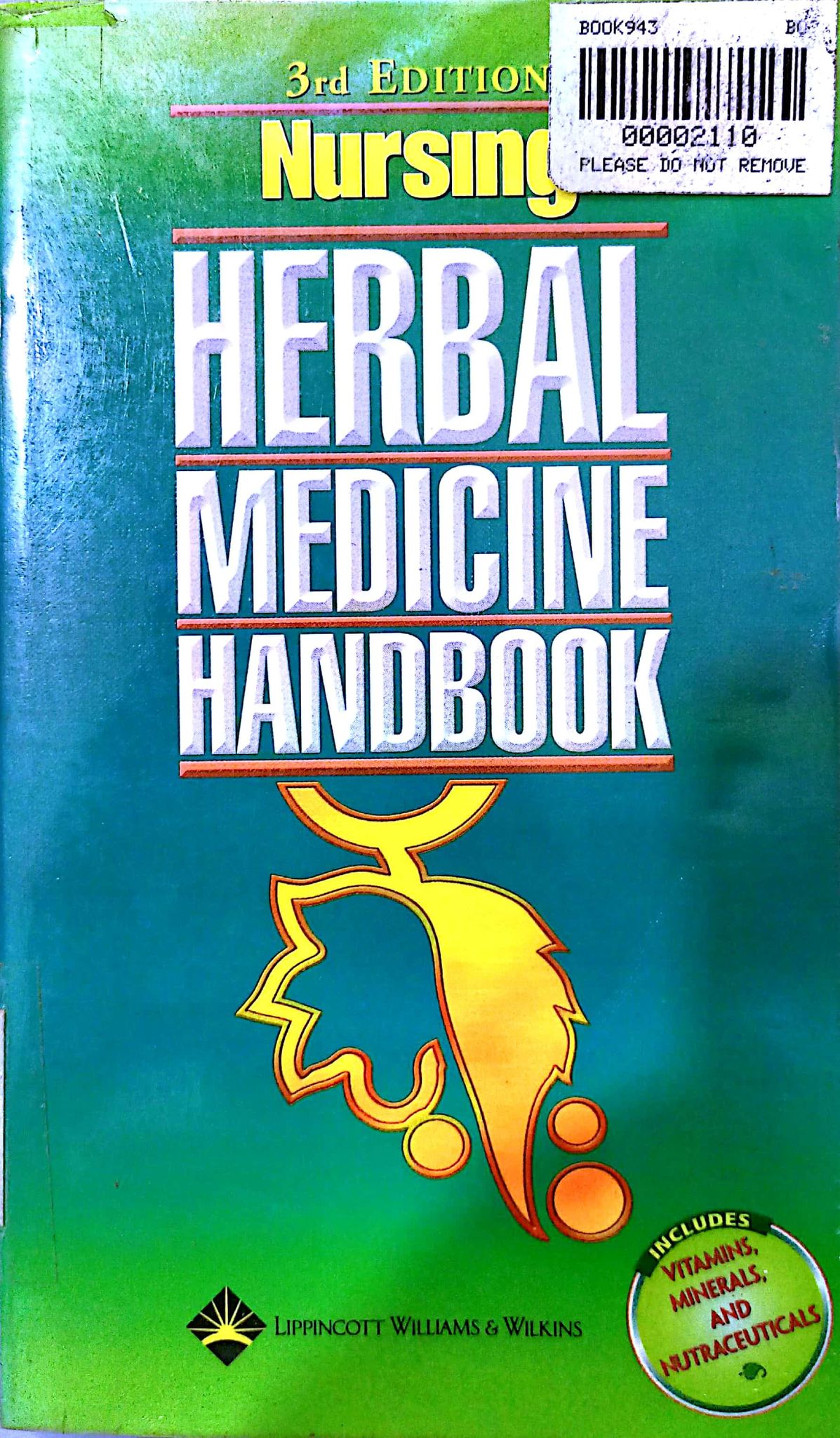 Book cover: Nursing herbal medicine handbook