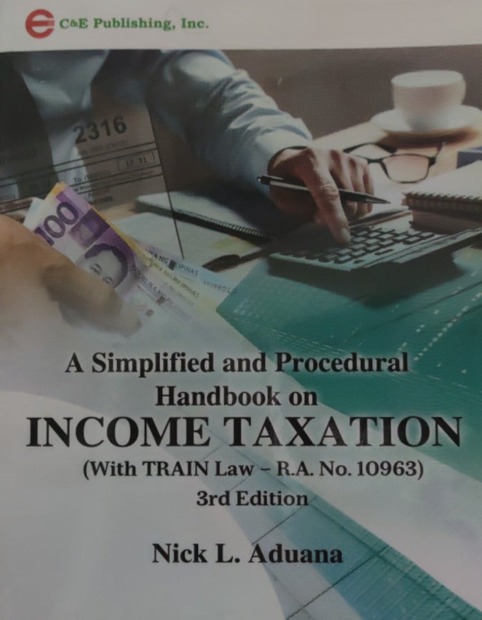 Book cover: A Simplified and procedural handbook in income taxation (with train law - R.A. No. 10963)