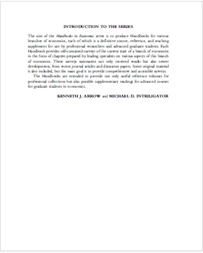 Book cover: Handbook of the economics of education