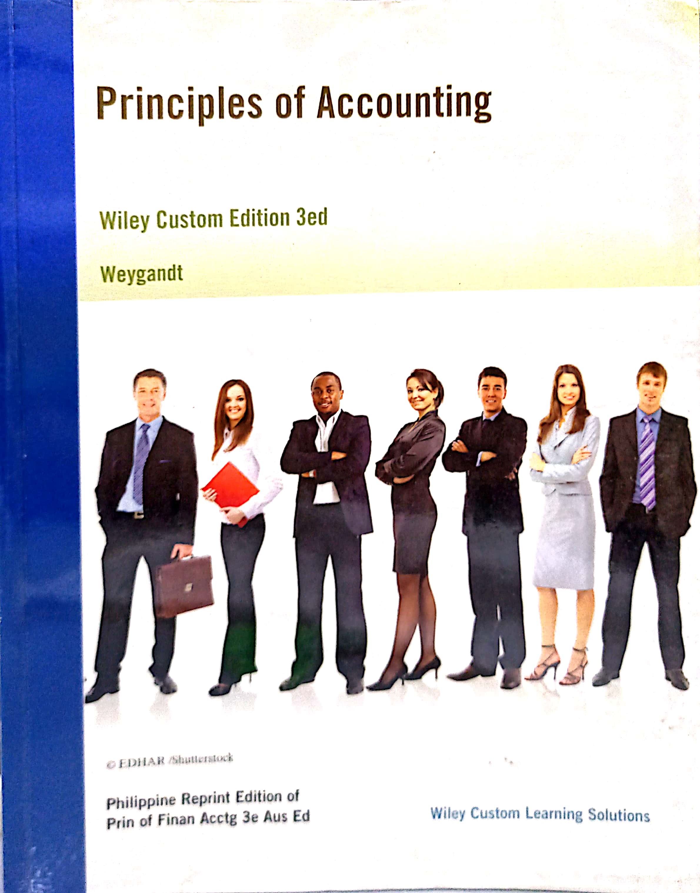 Book cover: Principles of financial accounting.