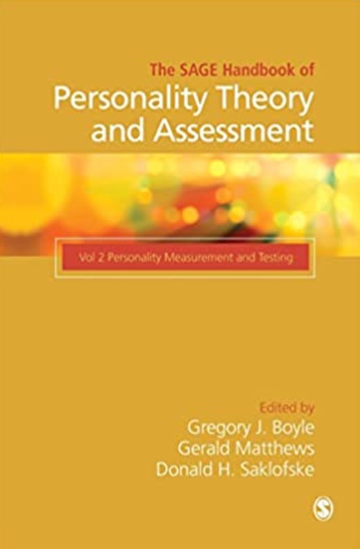 Book cover: The SAGE handbook of personality theory and assessment : vol. 2 personality measurement and testing