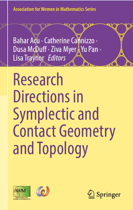 Book cover: Research directions in symplectic and contact geometry and topology.