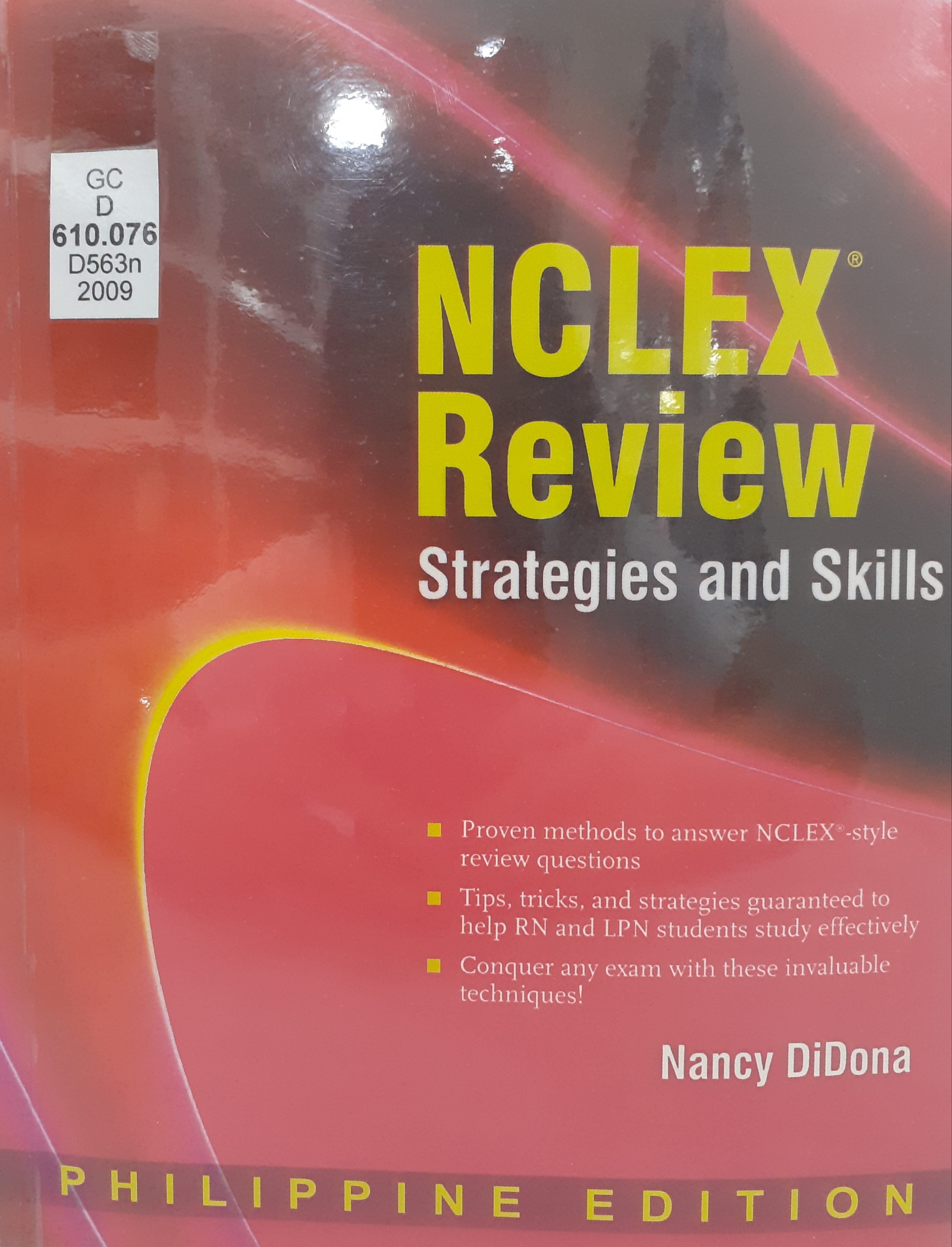 Book cover: NCLEX review : strategies and skills