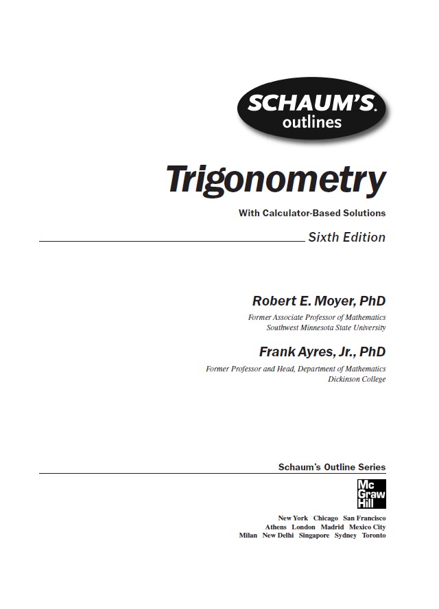Book cover: Trigonometry: with calculator-based solutions
