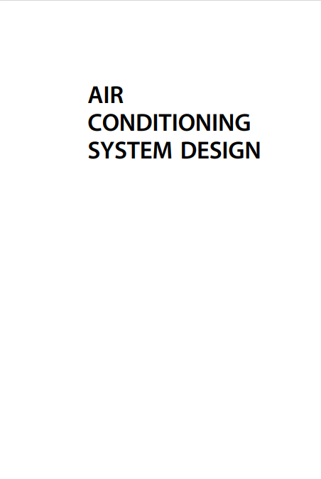 Book cover: Air conditioning system design