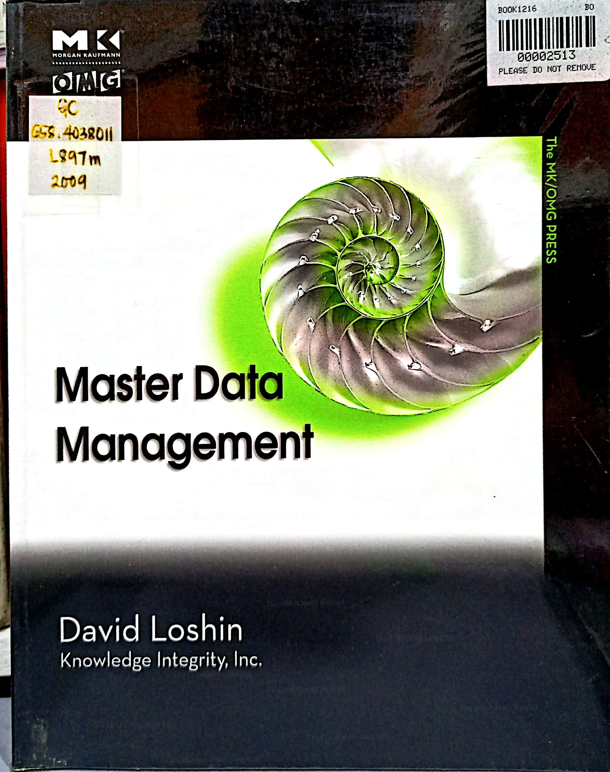 Book cover: Master data management