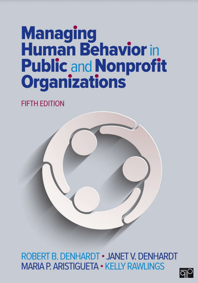 Book cover: Managing human behavior in public and nonprofit organizations.