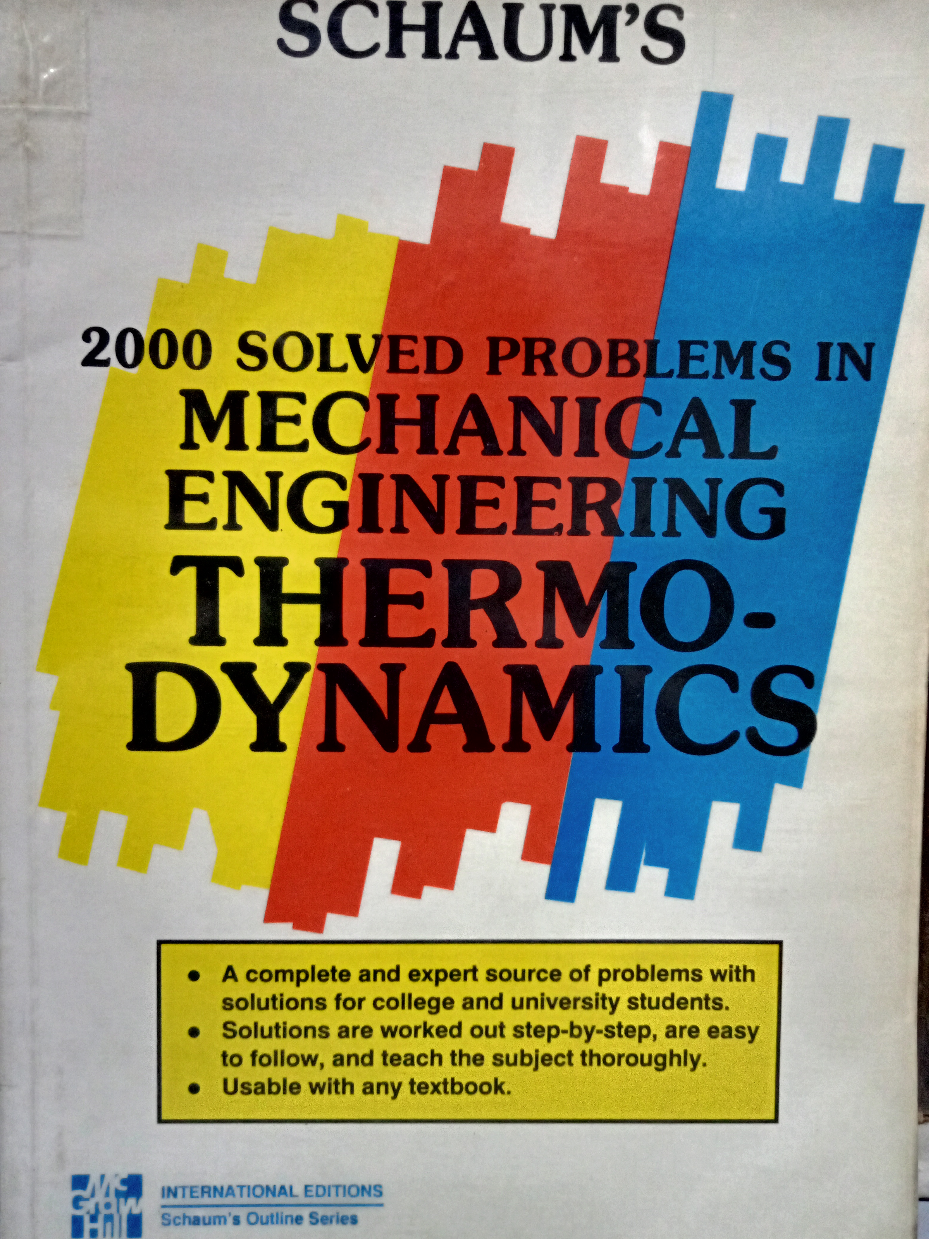 Book cover: Schaums's solved problem series 2000 solved problems in mechanical engineering thermodynamics