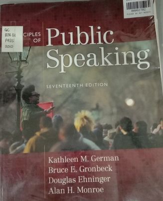 Book cover: Principle of Public speaking