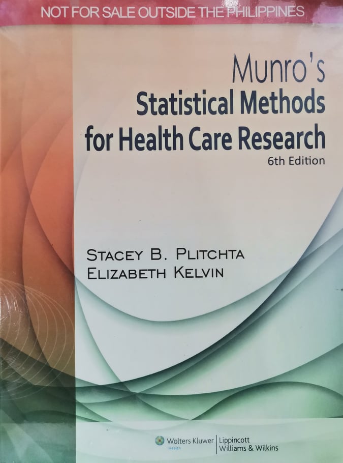 Book cover: Munro's: Statistical methods for health care research.