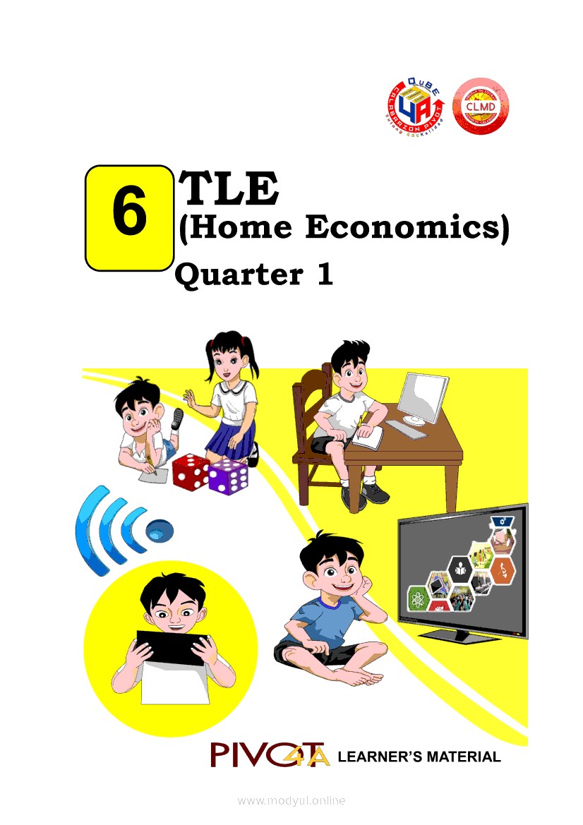 Book cover: TLE: (home economics) quarter 1