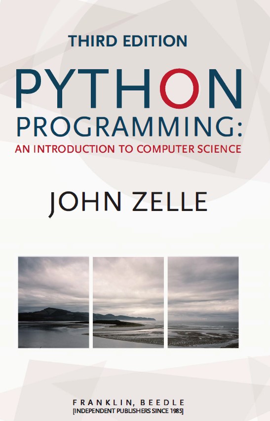 Book cover: Python programming: an introduction to computer science.