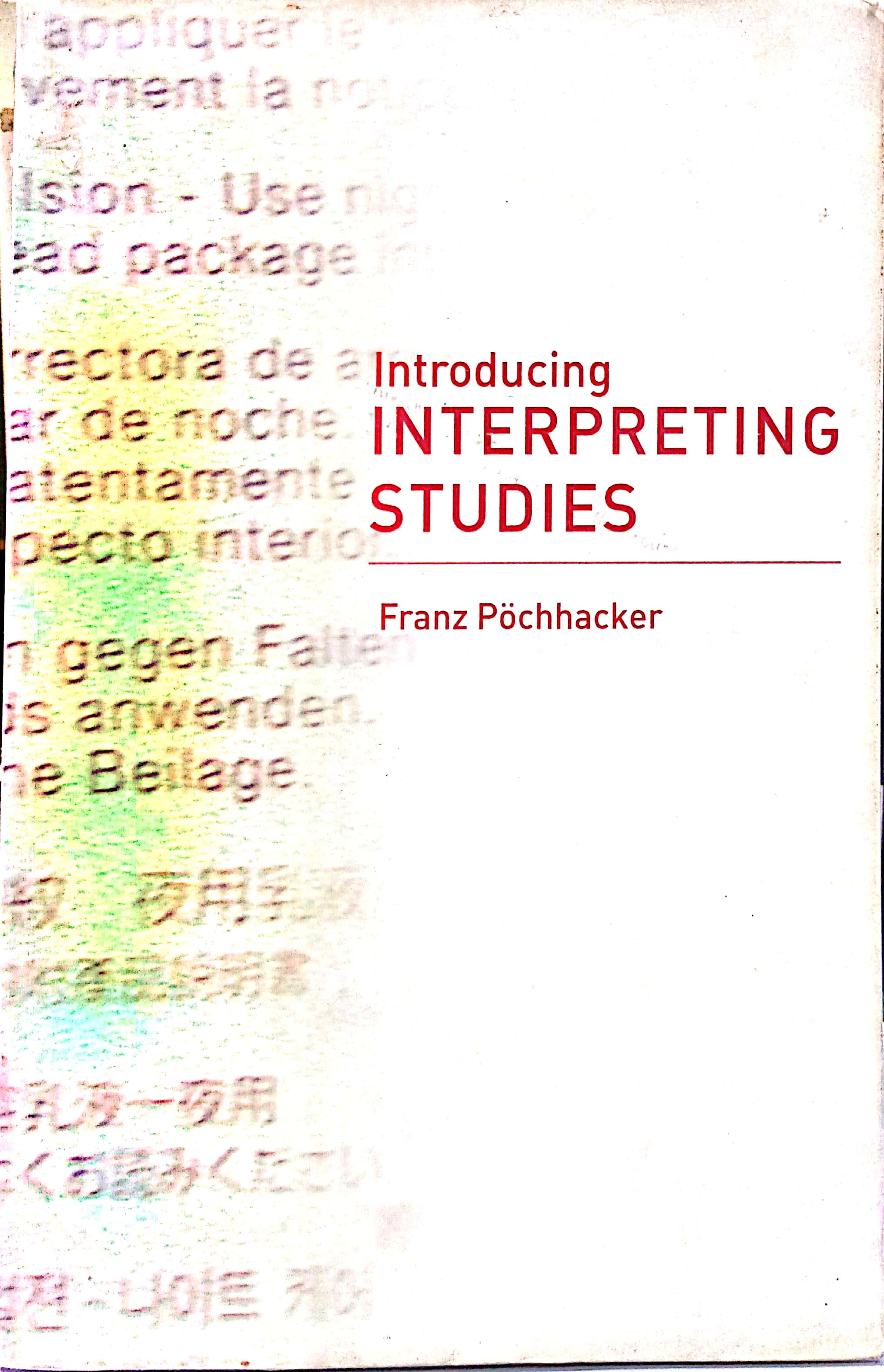 Book cover: Introducing interpreting studies