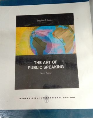Book cover: The Art of public speaking