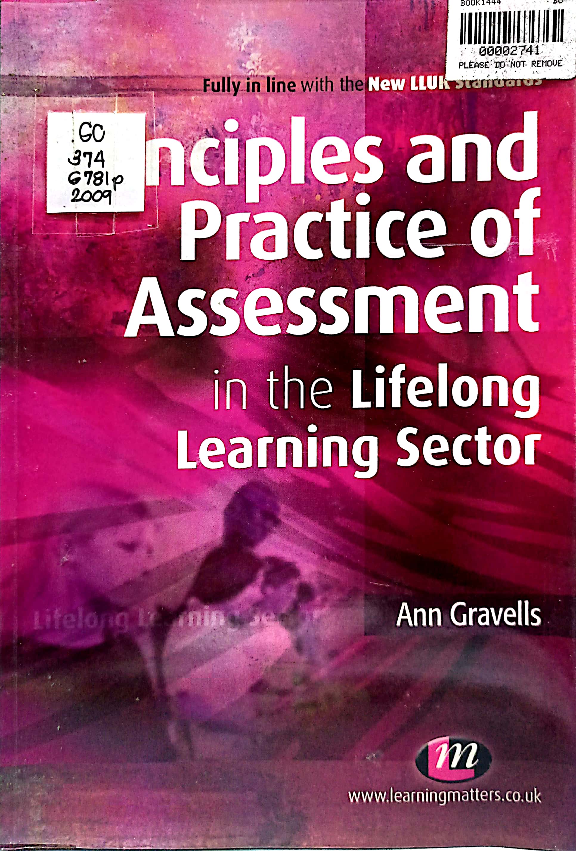 Book cover: Principles and practice of assessment in the lifelong learning sector