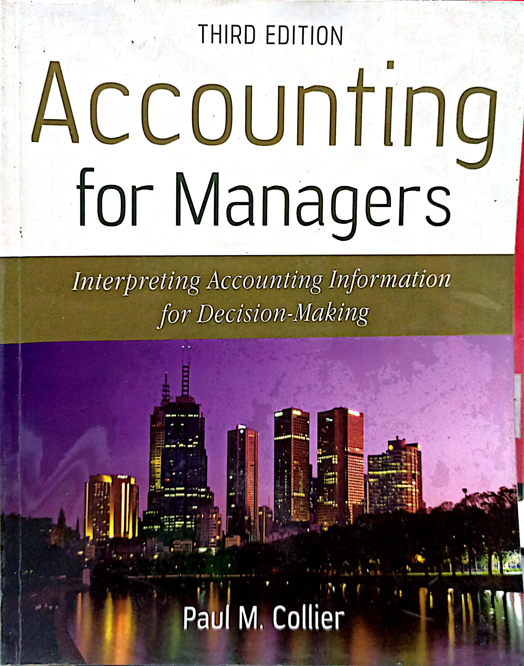 Book cover: Accounting for managers: interpreting accounting