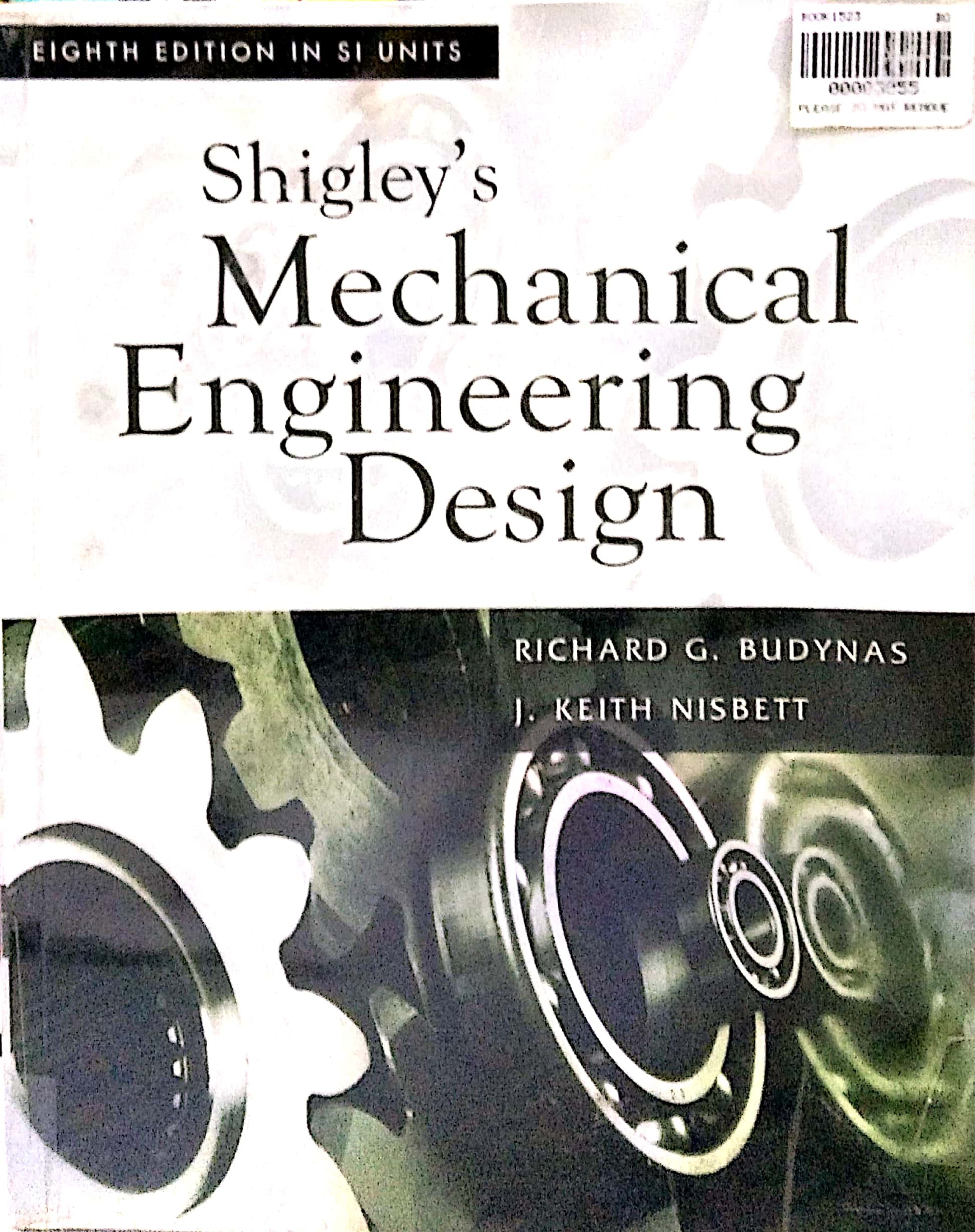 Book cover: Shigley's mechanical engineering design