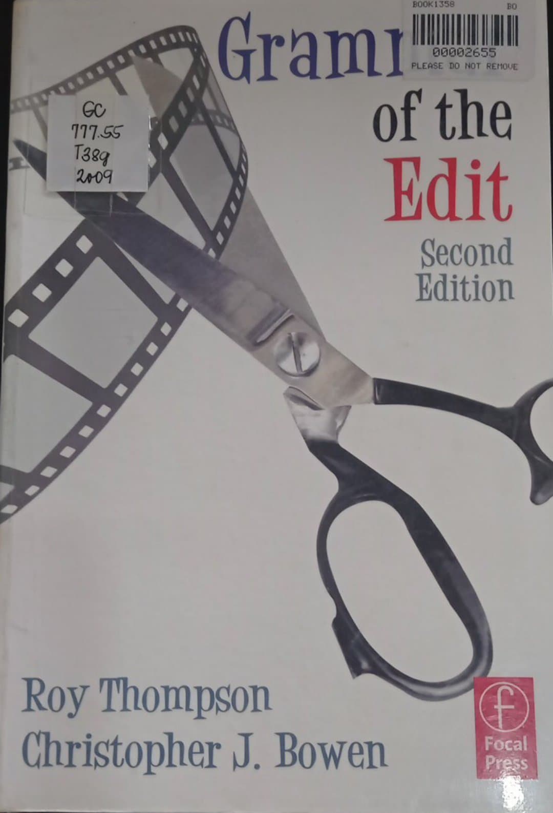 Book cover: Grammar of the edit