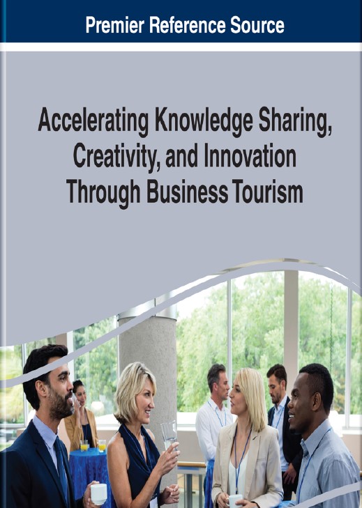 Book cover: Accelerating knowledge sharing, creativity, and innovation through business tourism.