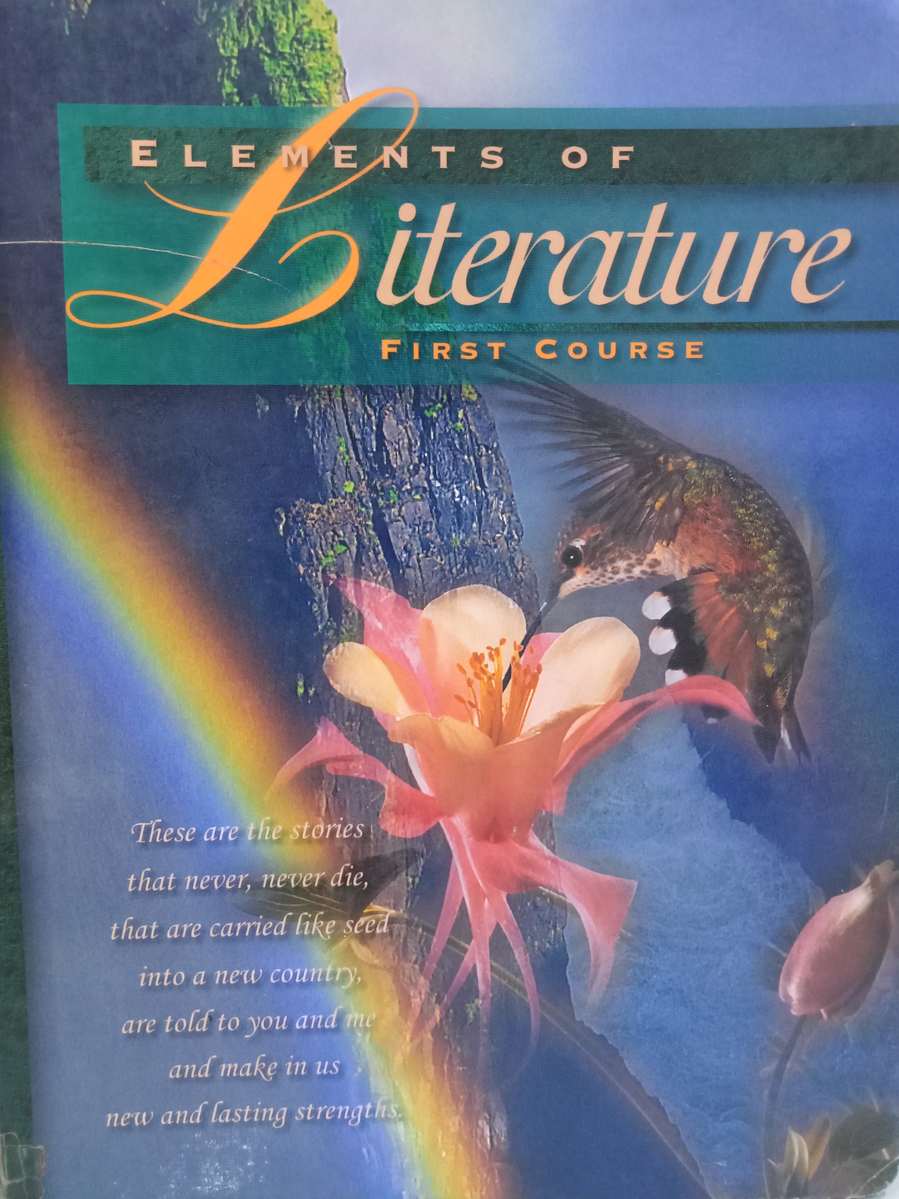 Book cover: Elements of literature first course