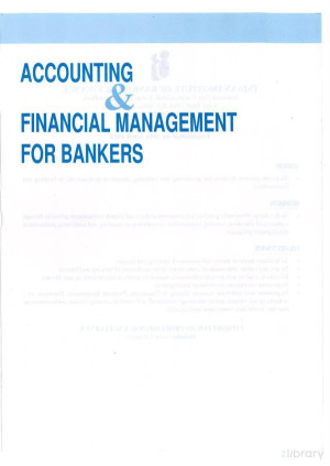 Book cover: Accounting and financial management for bankers
