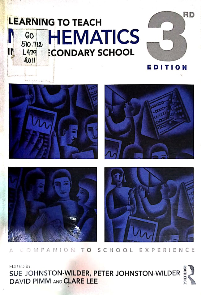 Book cover: Learning to teach mathematics in the secondary school : a companion.