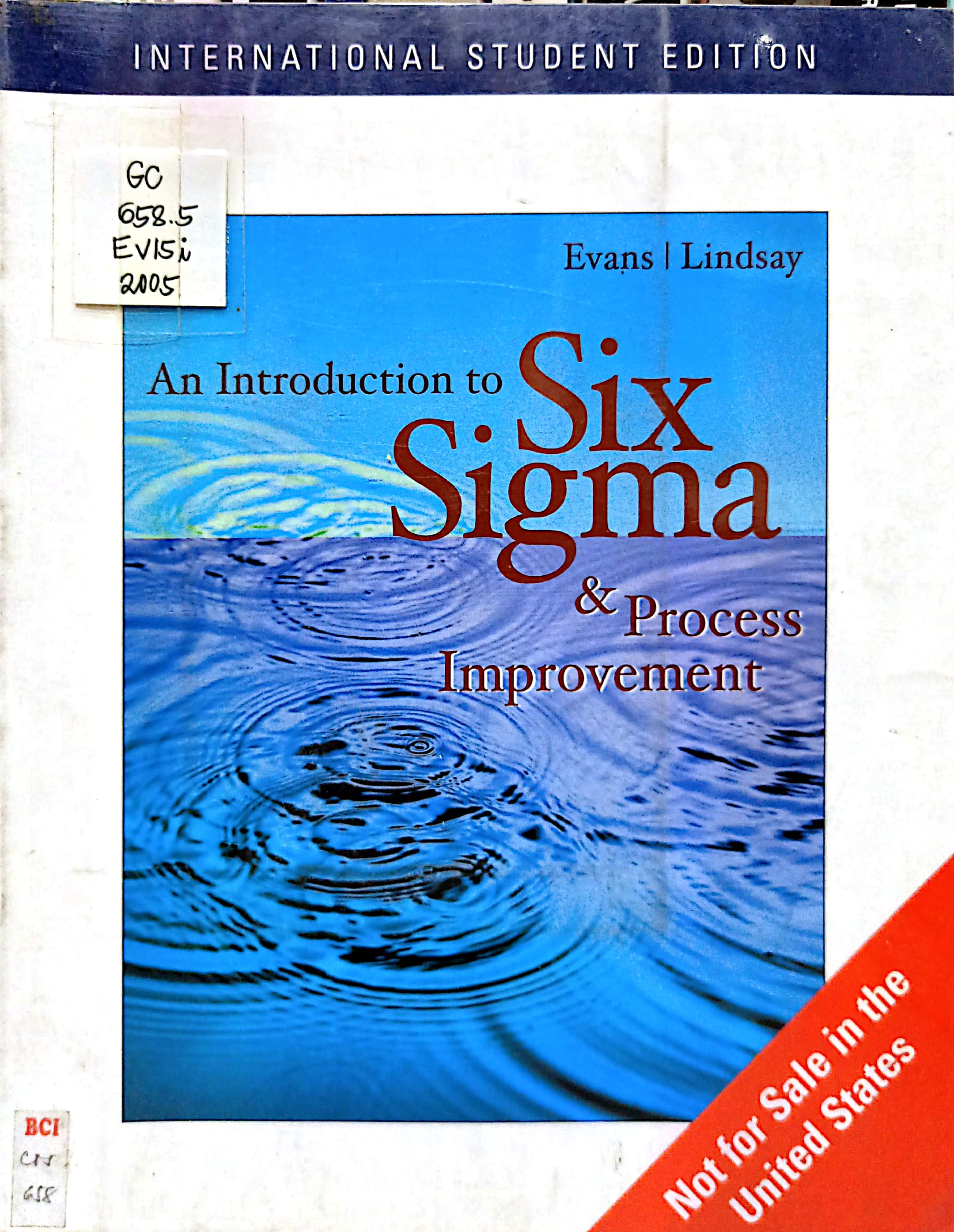 Book cover: An Introduction to six sigma and process improvement
