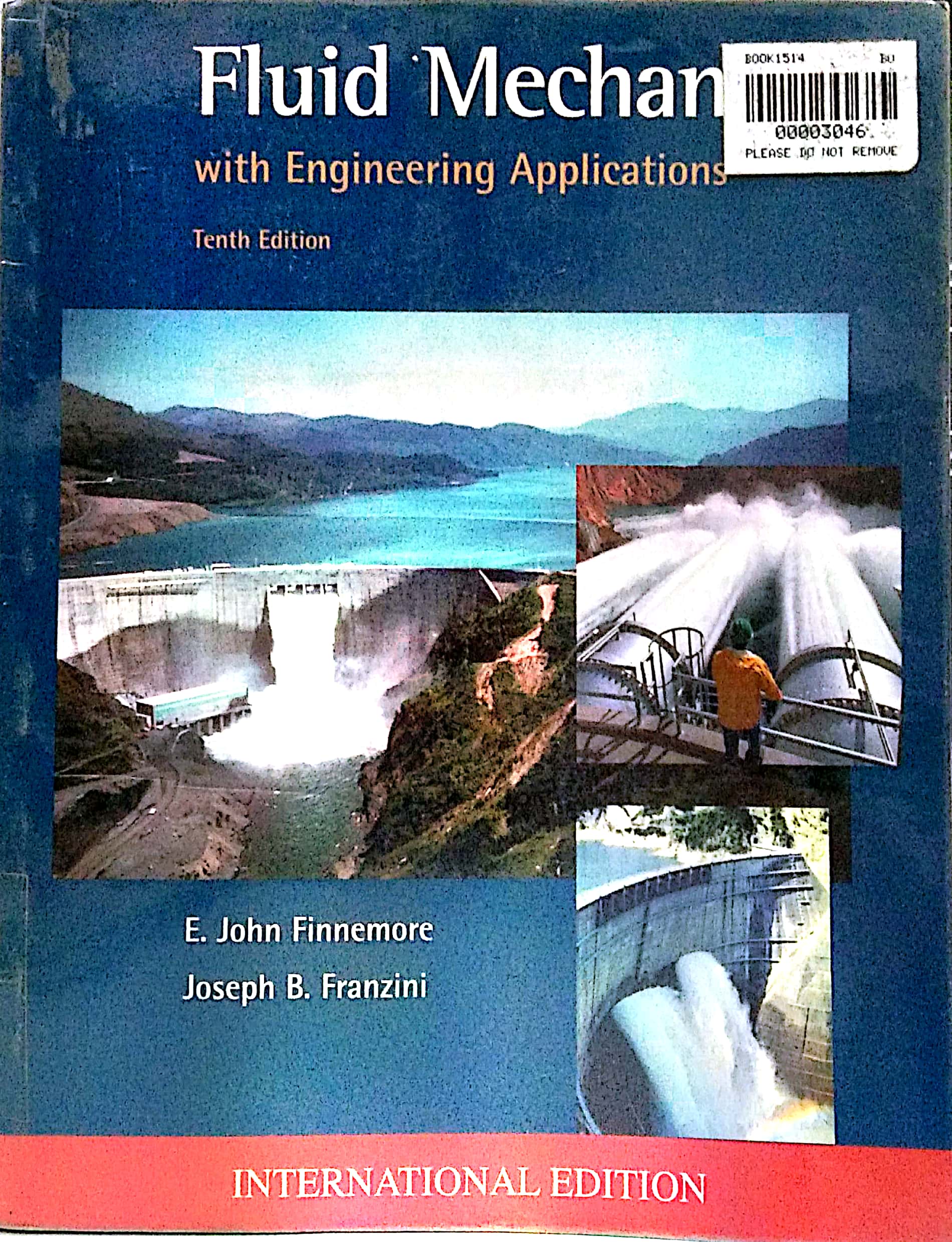 Book cover: Fluid mechanics w/ engineering applications.