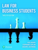 Book cover: Law for business students
