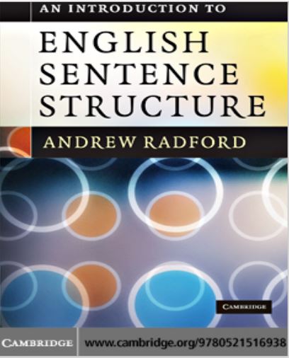 Book cover: An Introduction to English sentence structure.