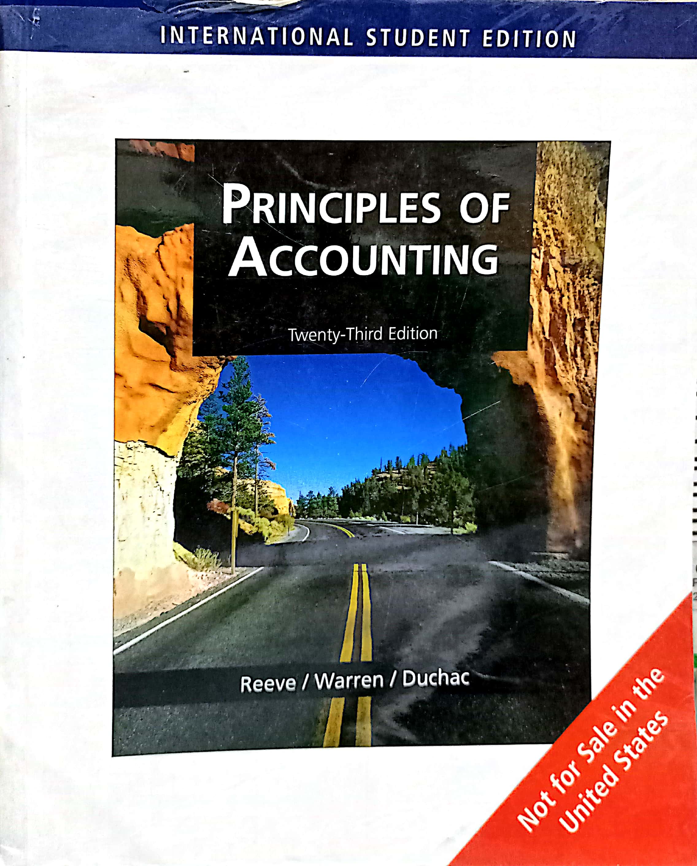 Book cover: Principles of accounting