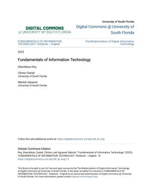 Book cover: Fundamentals of information technology