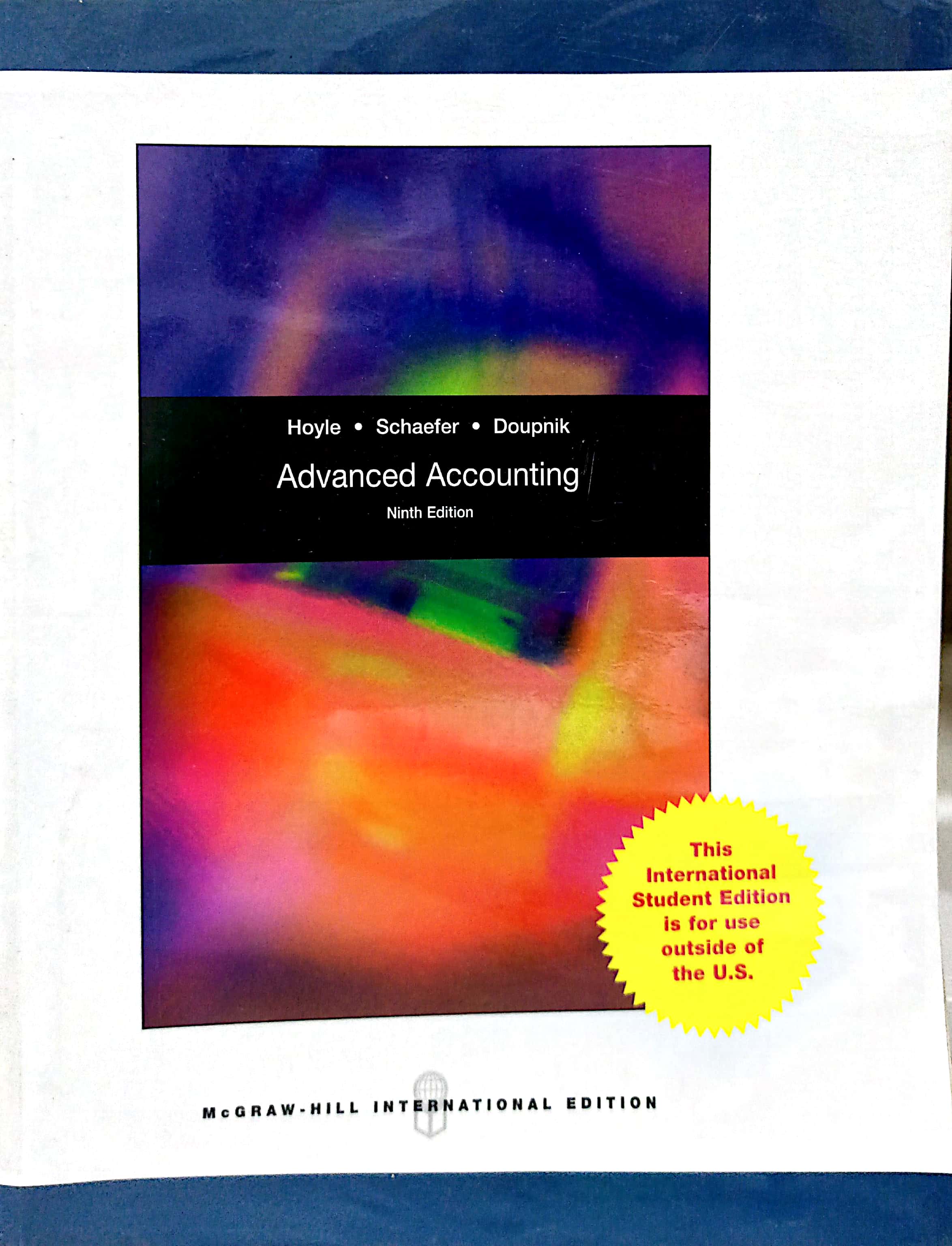 Book cover: Advanced accounting