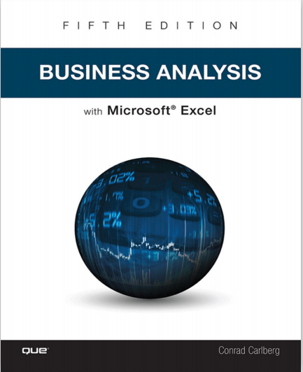 Book cover: Business analysis with Microsoft Excel