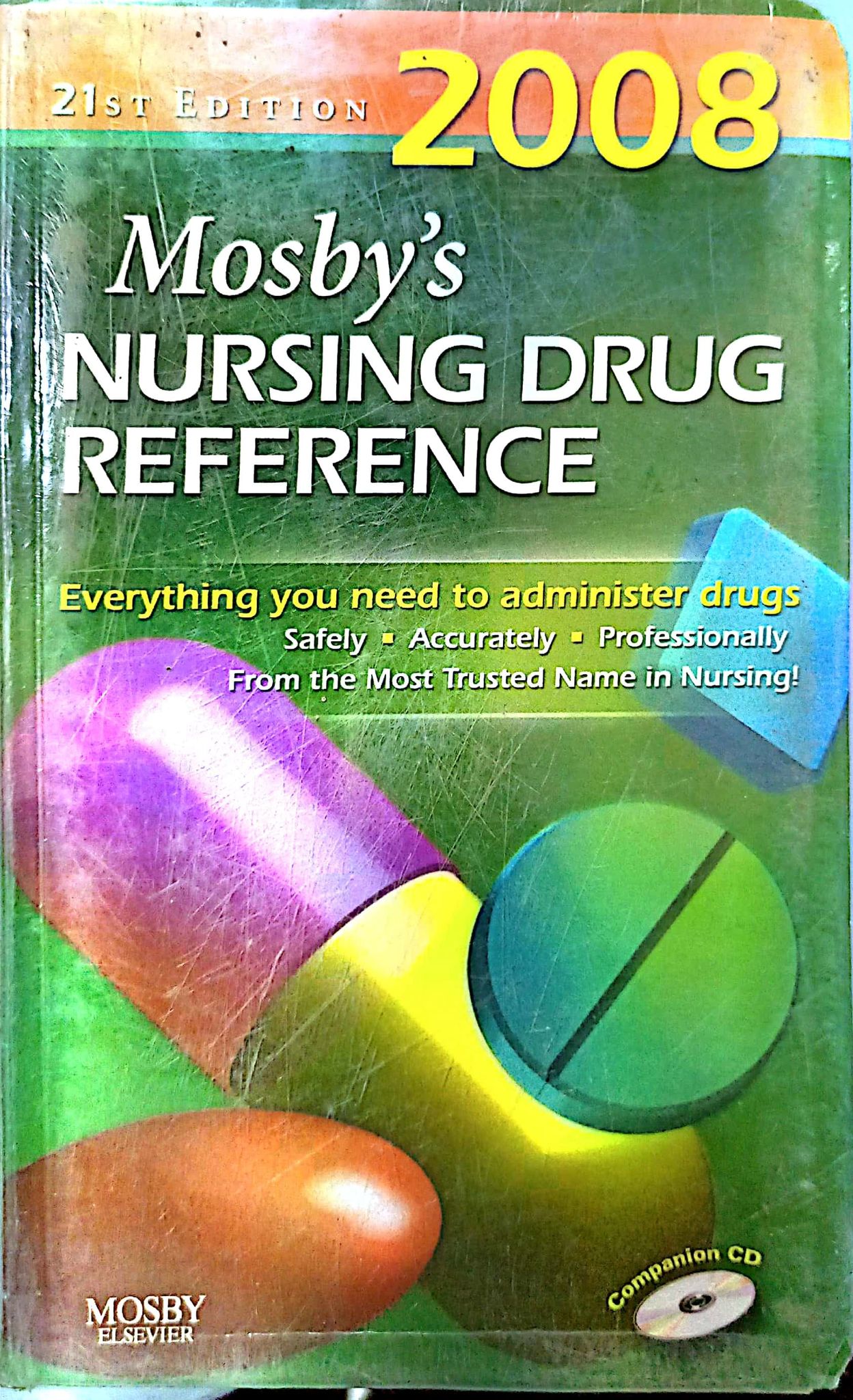 Book cover: 2008 Mosby's nursing drug reference