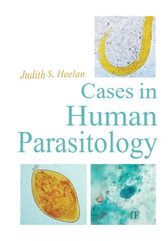 Book cover: Cases in human parasitology.