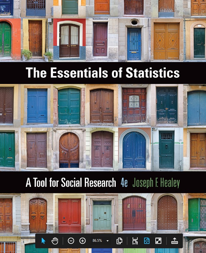 Book cover: The Essentials of statistics: a tool for social research.