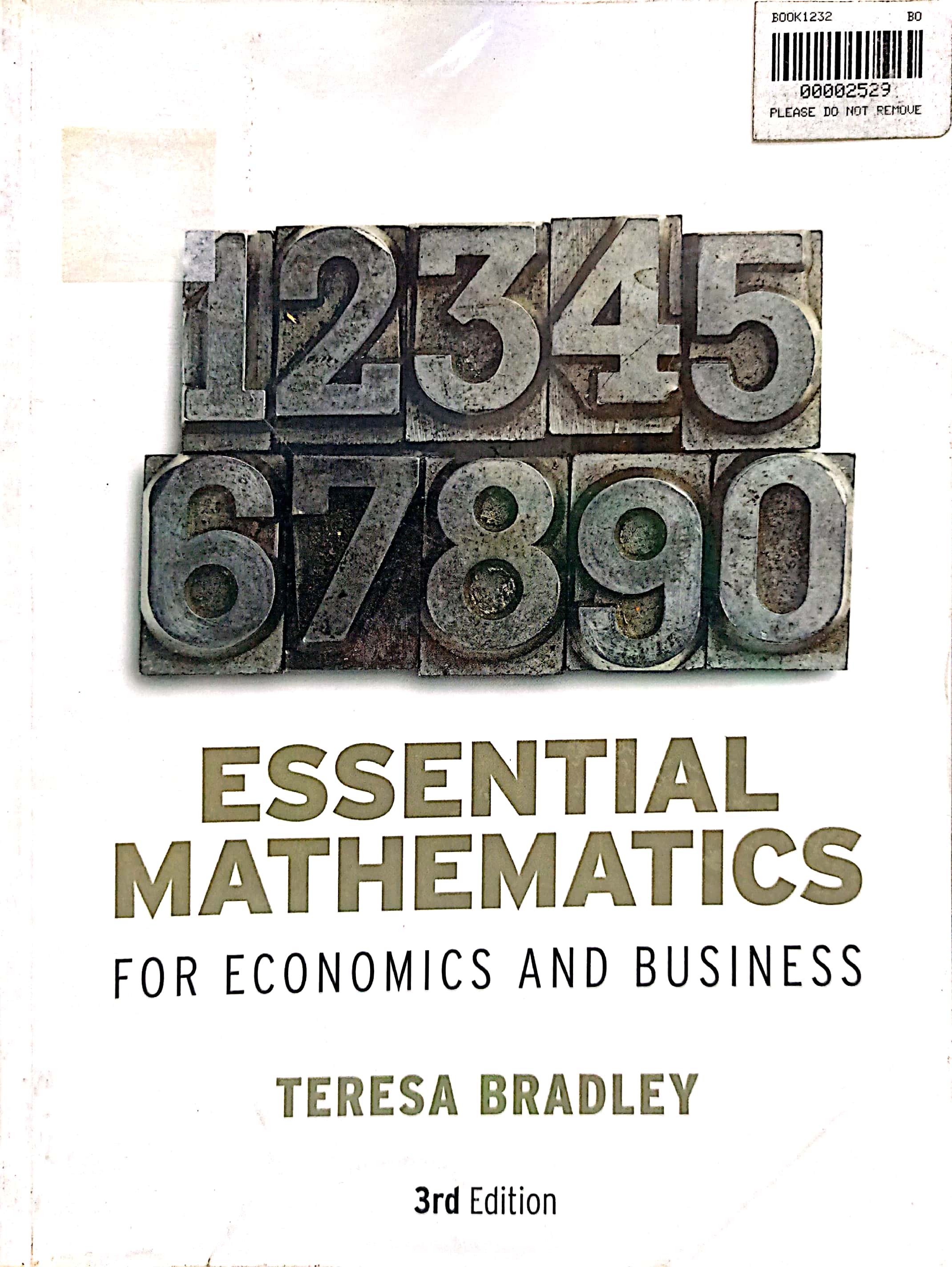 Book cover: Essential mathematics for economics and business