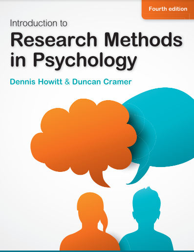 Book cover: Introduction to research methods in psychology.
