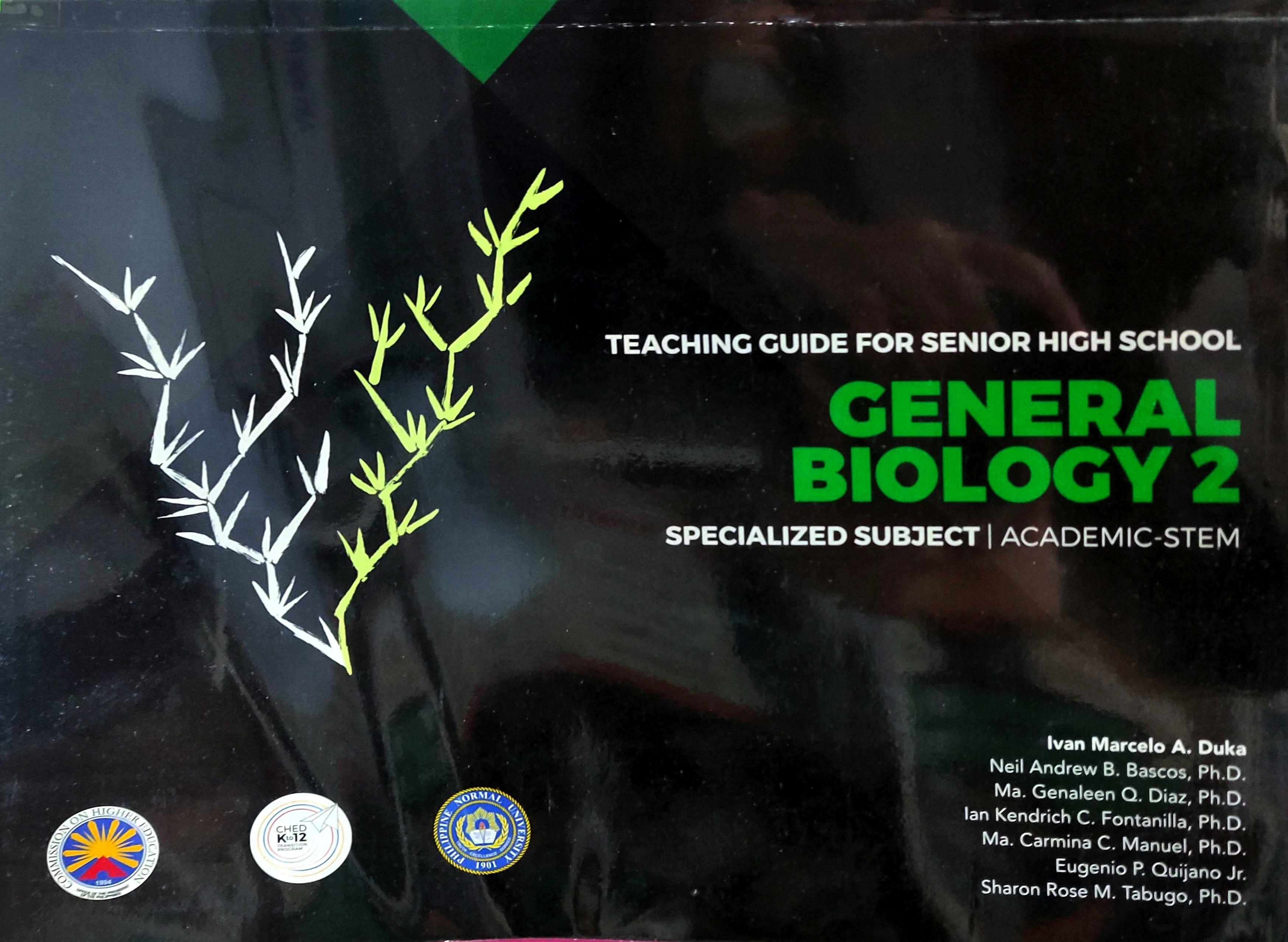 Book cover: Teaching guide for senior high school : general biology 2