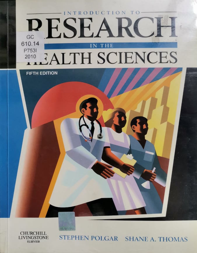 Book cover: Introduction to research in the health sciences.