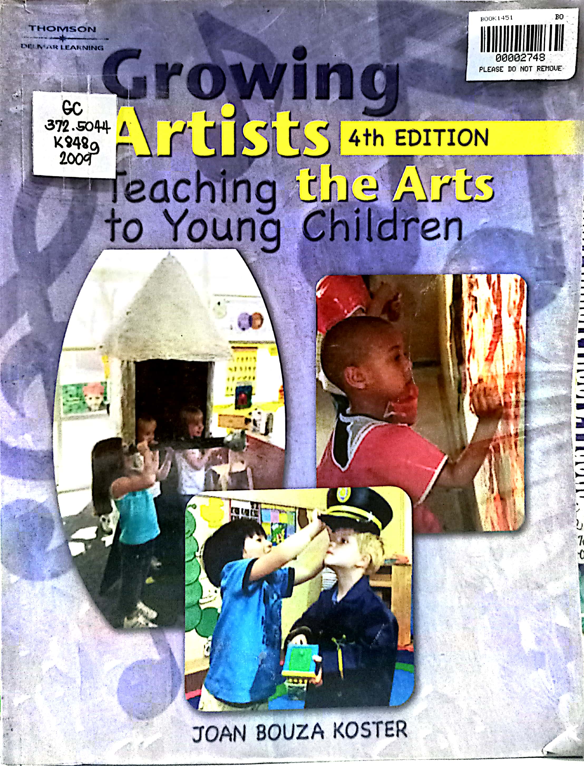 Book cover: Growing artists teaching the arts to young children
