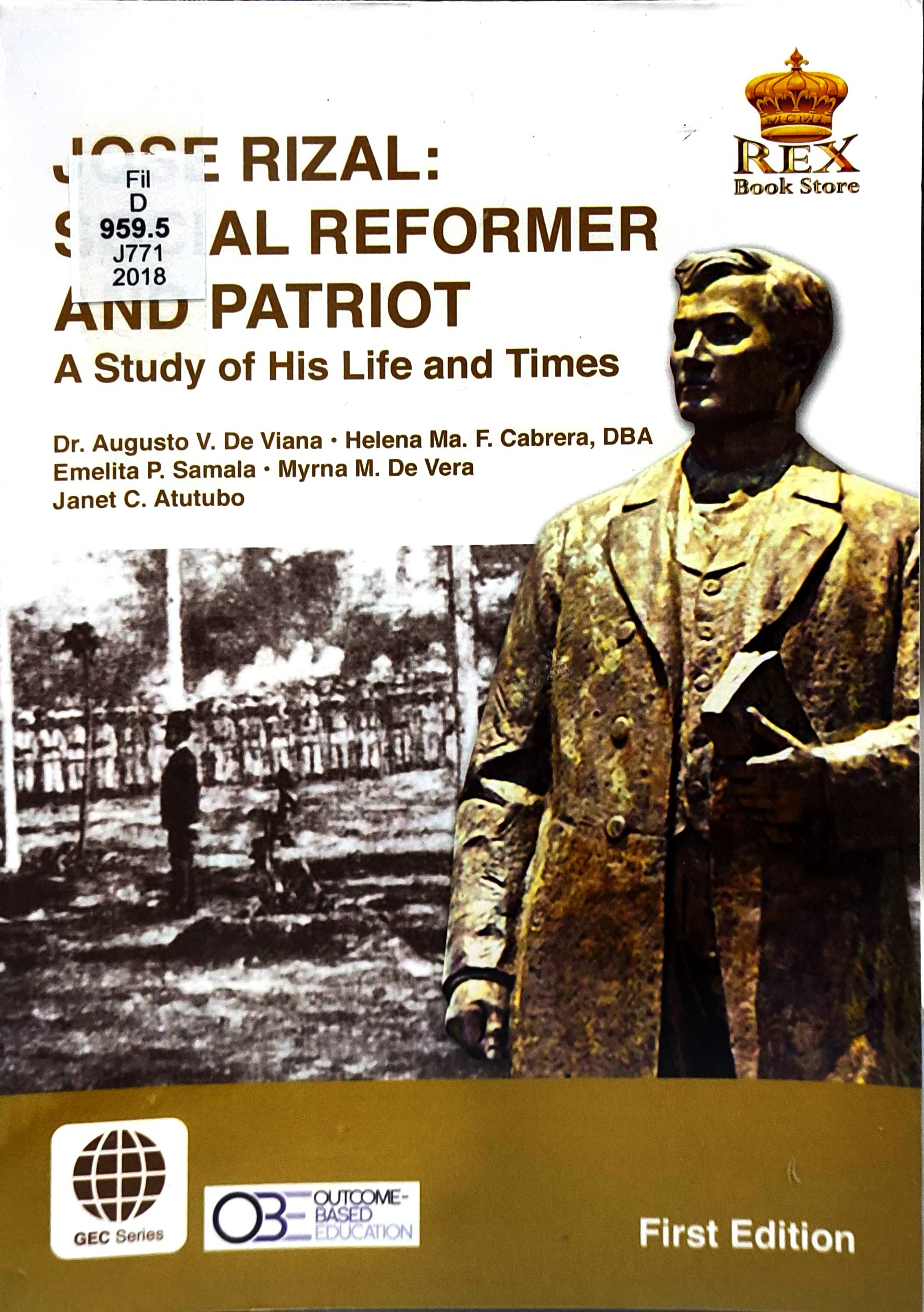 Book cover: Jose Rizal : social reformer and patriot : a study of his life and times