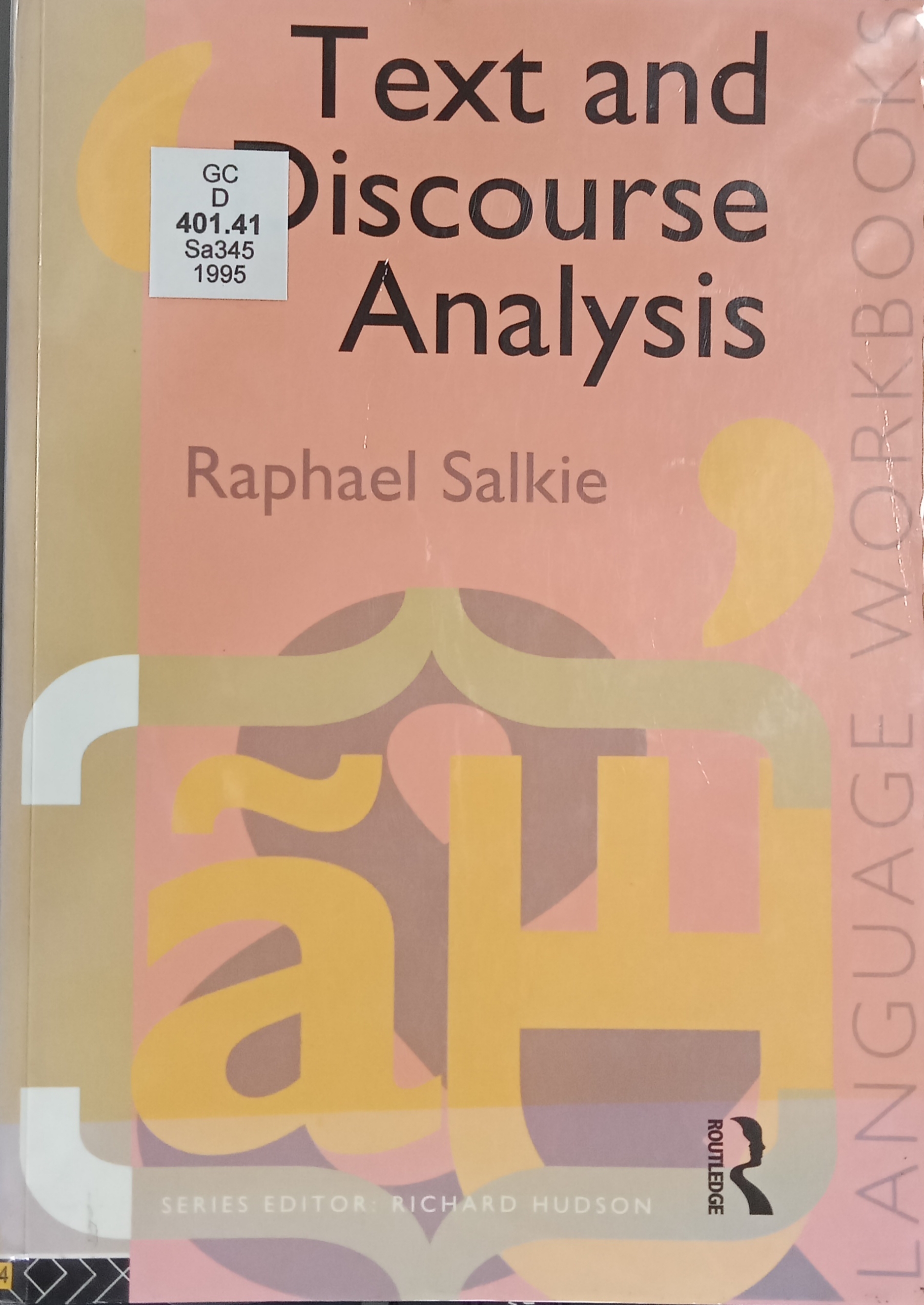 Book cover: Text and discourse analysis